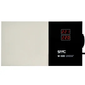 Стабилизатор SVC W-500, 500VA/500Вт, AVR: 140-260В, 1Schuko, LED, 1.35 м (SVC-W-500) фото