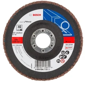 Шлифовальный круг Bosch лепестковый X551 EXPERT FOR METAL,125 мм, K40 (2608606716) фото