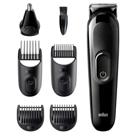 Триммер для бороды, усов и волос Braun MGK3320, триммер 6 в 1, 5 насадок, чёрный фото